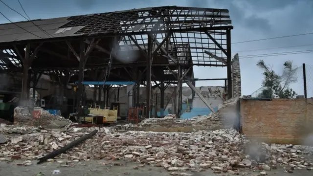 Edificio destrozado por Irma en Caibarién, Cuba