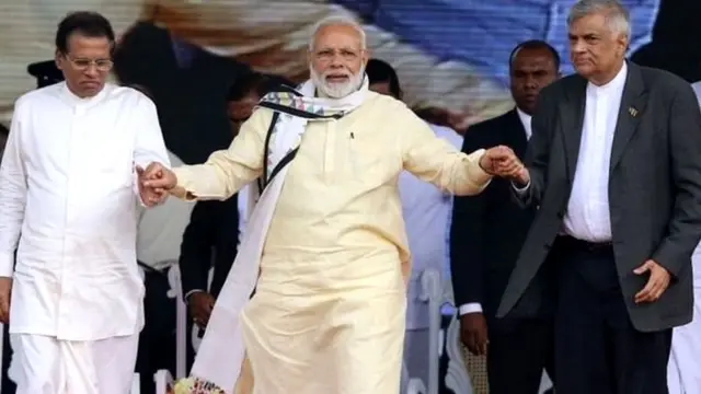 राष्ट्रपती मैत्रिपाला सिरीसेना आणि रनिल विक्रमसिंघे