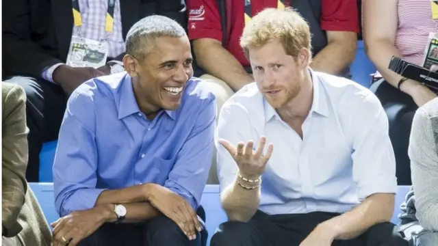 Obama e Harry no Canadá