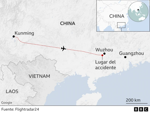 Mapa lugar del accidente