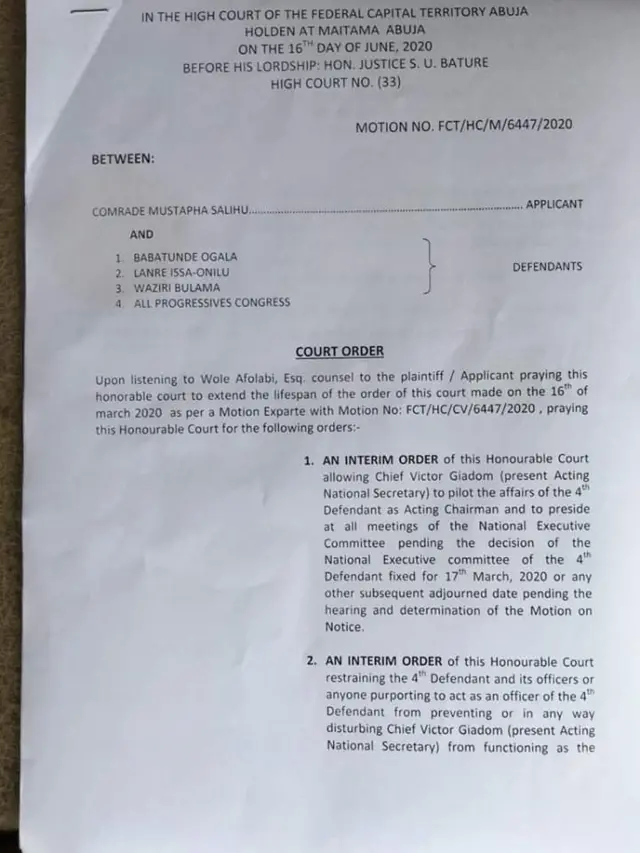 Court Order
