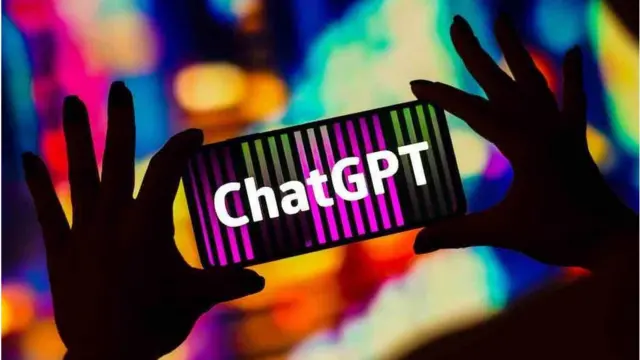 ChatGPT (OpenAI) logo is displayed on a smartphone screen
