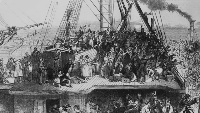 Un millón y medio de irlandeses tuvieron que emigrar. La mayoría, a América del Norte.