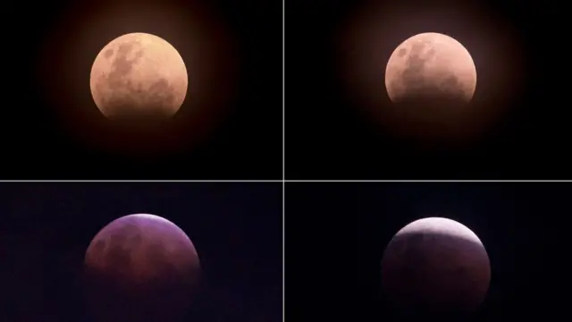 "super blue blood moon" in Jakarta on January 31, 2018.