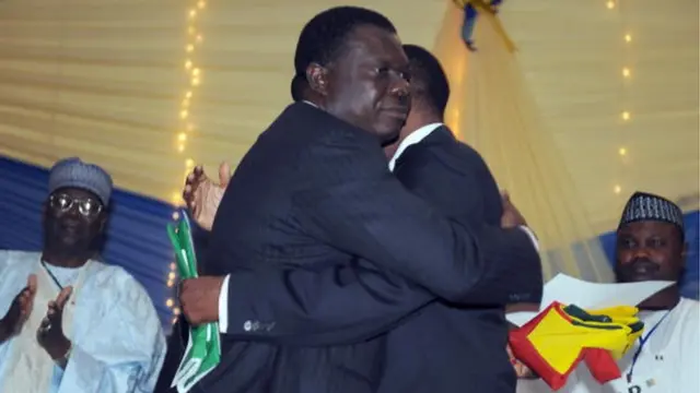 Cérémonie de transfert définitif d'autorité de la presqu'île de Bakassi au Cameroun, le jeudi 14 août 2008