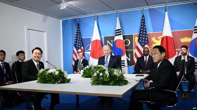 पिछले साल जून में दक्षिण कोरिया के राष्ट्रपति और जापान के प्रधानमंत्री ने मुलाकात की थी.