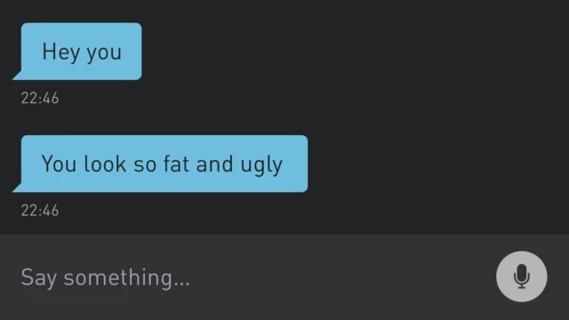 A message on Grindr that says "you look so fat and ugly"