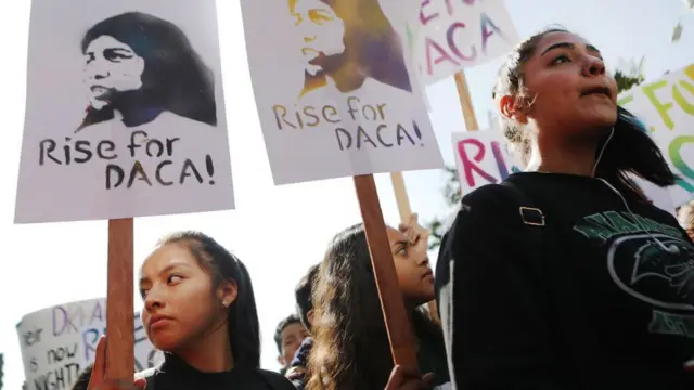 Una protesta a favor del programa DACA.
