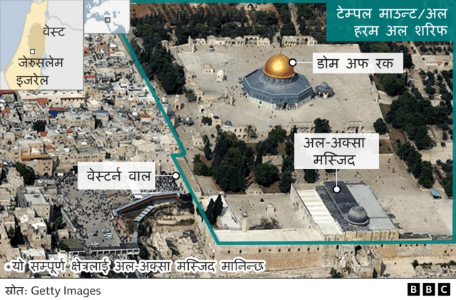 मस्जिद परिसरको नक्सा