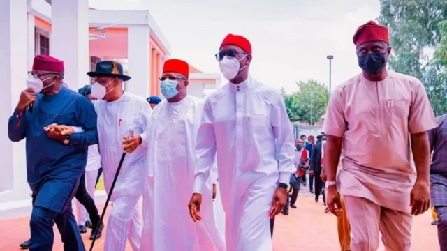 Mgbe ndị gọvanọ Ndịda Naịjirịa mere ọgbakọ n'Asaba, Delta steeti, n'afọ 2021