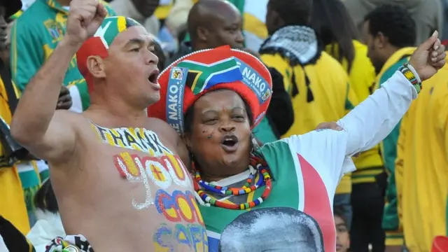 Des supporteurs des Bafana Bafana