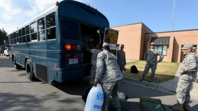 South Carolina airmen are deployed for the expected rescue efforts