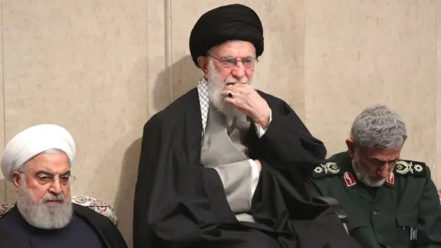 ایران، جنرل قاسم سلیمانی، جنرل اسماعیل قانی، حسن روحانی، آیت اللہ خامنہ ای