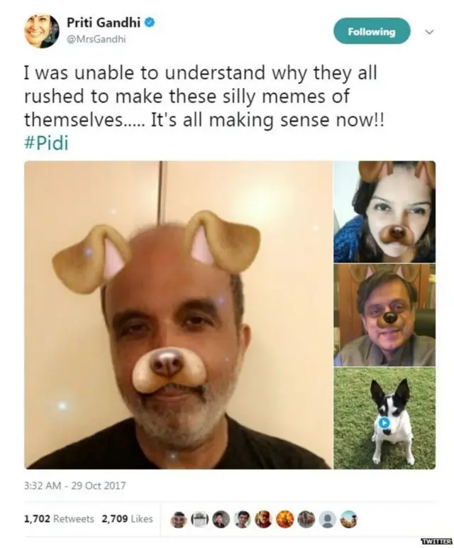 પ્રીતિ ગાંધીનું ટ્વીટ
