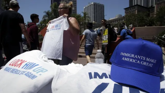 Protesta de migrantes en California