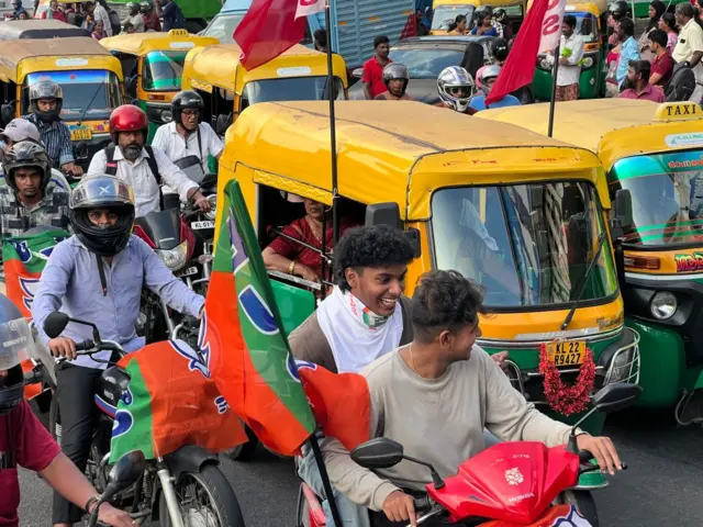 কেরালার তিরুবনন্তপুরমে বিজেপির ভোটের প্রচার