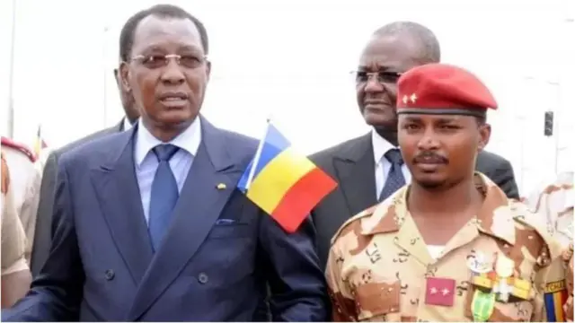 Idriss Deby Itno en compagnie de son fils Mahamat