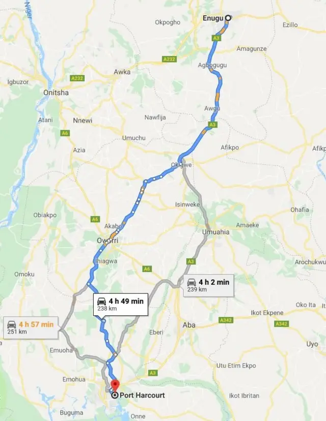 Okporoụzọ ndị si Enugwu gawa Portharcourt
