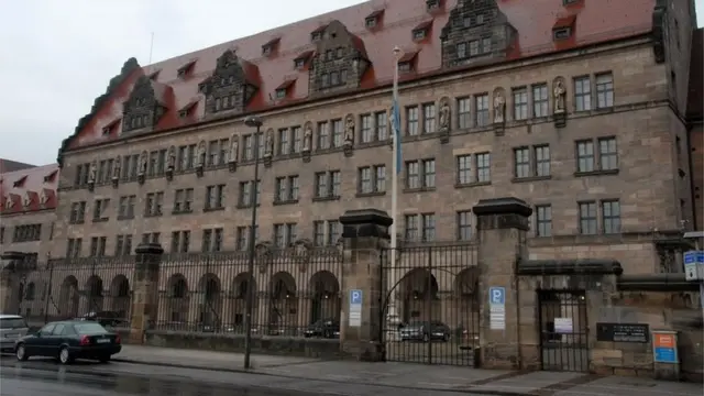 जर्मनी के न्यूरमबर्ग में न्यूरमबर्ग पैलेस ऑफ़ जस्टिस