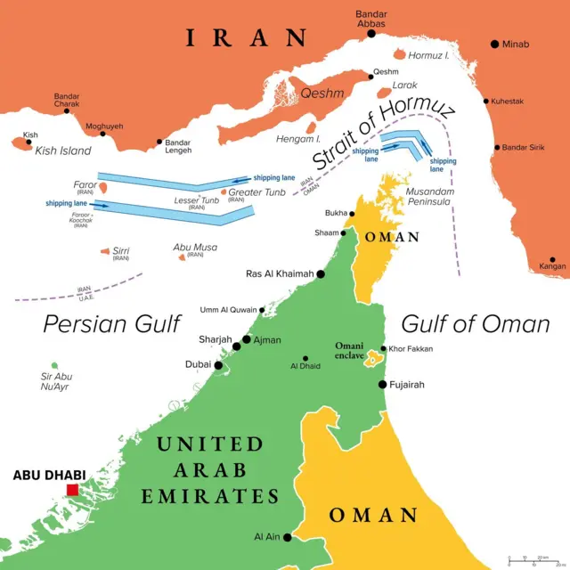 ਸਟ੍ਰੇਟ ਆਫ ਹਾਰਮੁਜ਼ ਦਾ ਨਕਸ਼ਾ