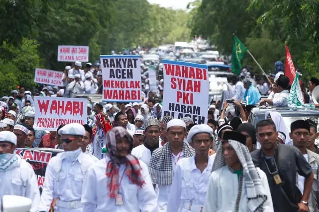 Demo anti wahabi di Aceh