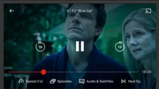Una captura de pantalla de Netflix