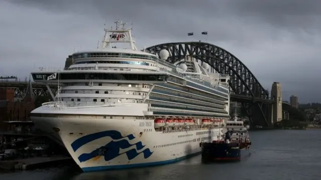 Ruby Princess docked in Sydney in early February