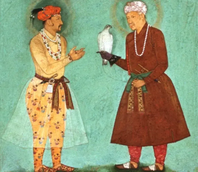 પિતા અકબર સાથે જહાંગીર