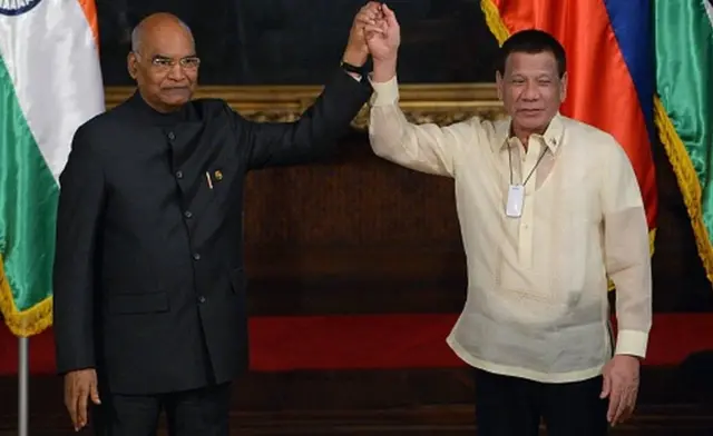 భారత రాష్ట్రపతి రామ్‌నాథ్ కోవింద్, ఫిలిప్పీన్స్ అధ్యక్షుడు రోడ్రిగో డ్యూటెర్ట్