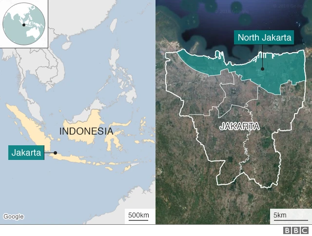 Map of Indonesia and Jakarta