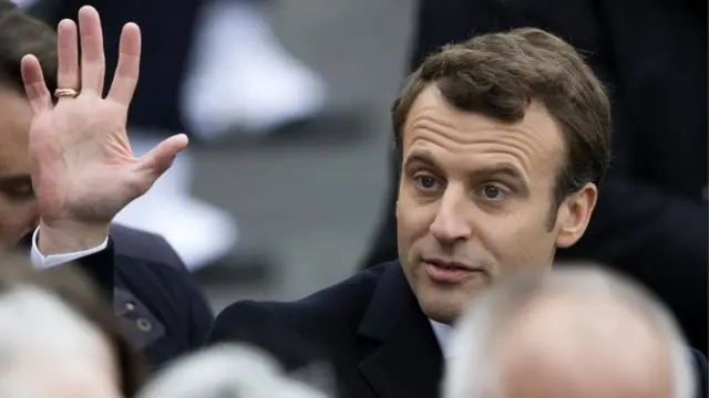 Emmanuel Macron in Paris