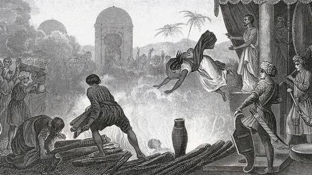 হিন্দু বিধবাদের স্বামীর চিতায় পুড়িয়ে মারা হত একসময়ে