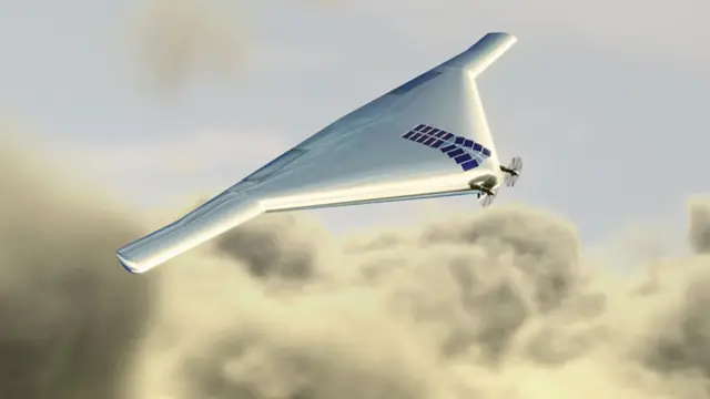 Aeronave VAMP volando.