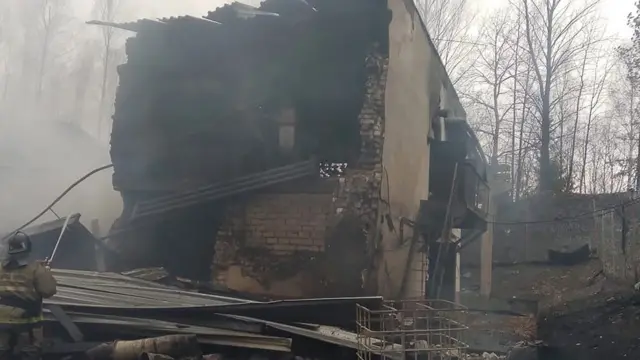 Пожар на пороховом заводе в Рязанской области