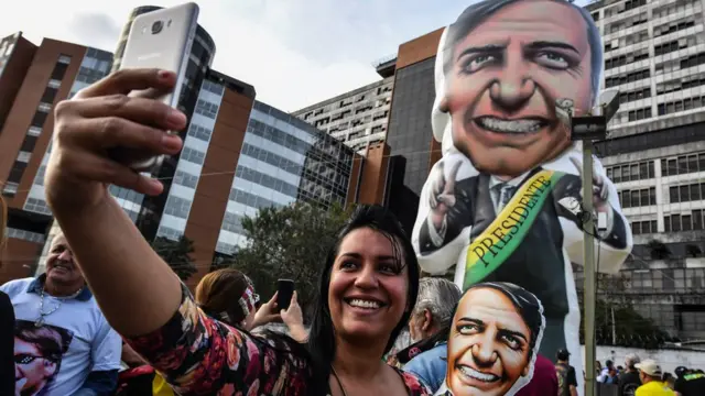Brezilya'da bir Bolsonaro taraftarı