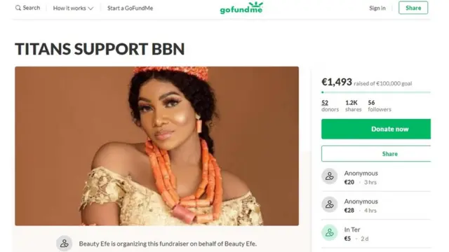 GoFundMe for Tacha