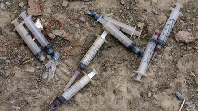 Jeringas usadas (Foto: Paula Bronstein/ Getty)