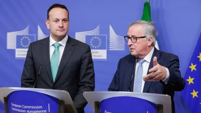 Leo Varadkar and Jean-Claude Juncker