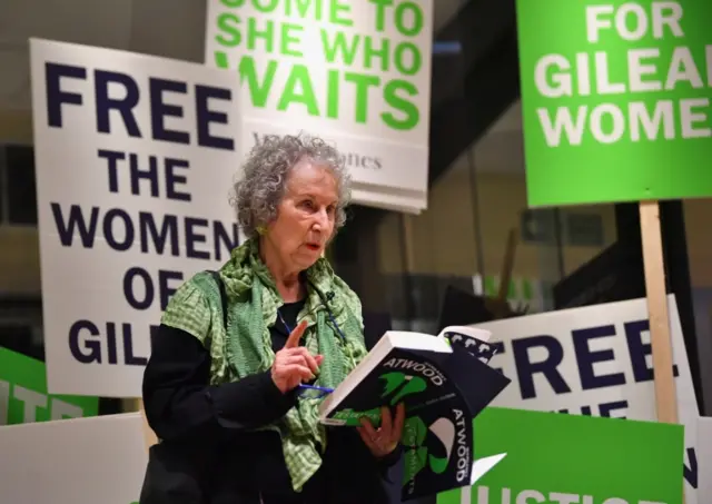 Margaret Atwood no lançamento do livro 'The Testaments'