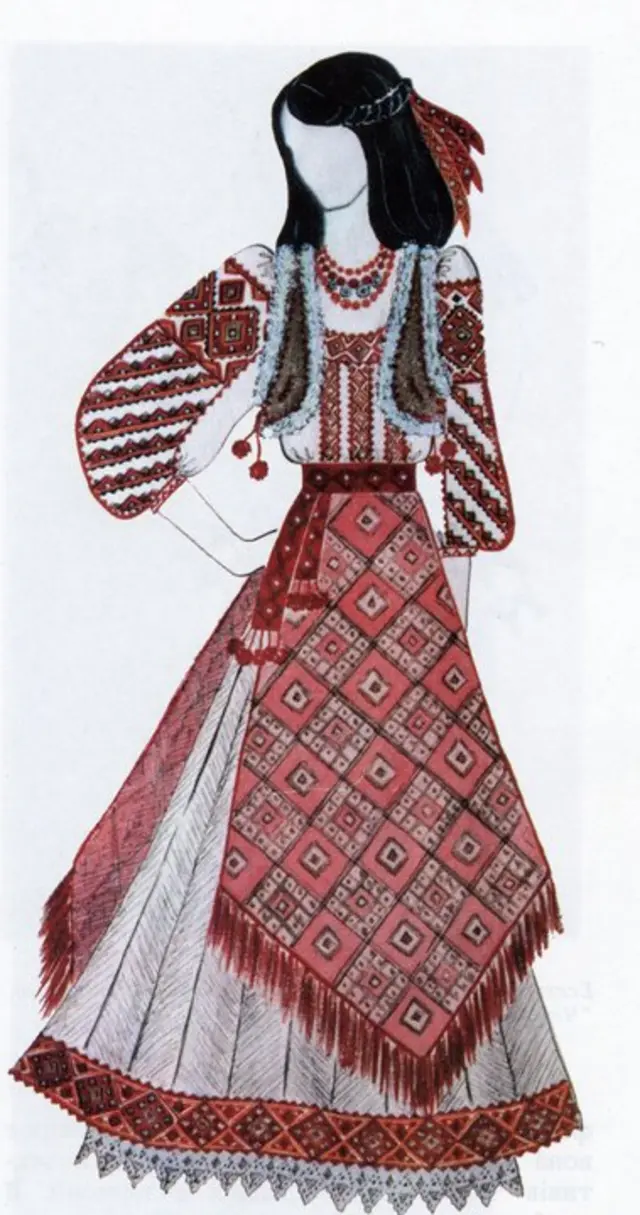 Ескіз костюму для Софії Ротару "Писанка". 1983 рік
