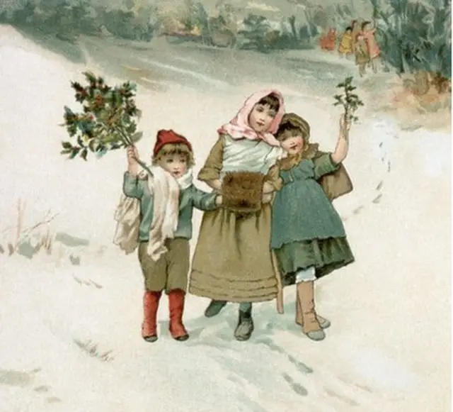19th century English illustration about Christmas