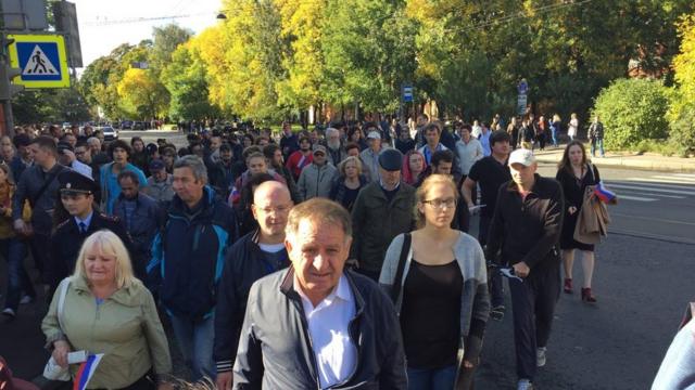 акция протеста против пенсионной реформы в Петербурге 16 сентября