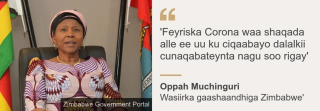 'Feyriska Corona waa shaqada alle ee uu ku ciqaabayo dalalkii cunaqabateynta nagu soo rigay'