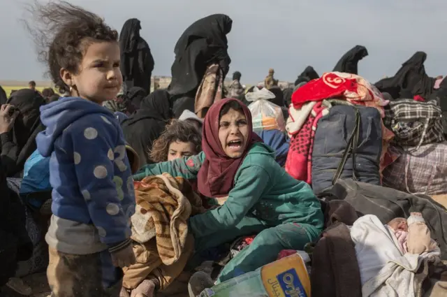 People fleeing the conflict in Syria