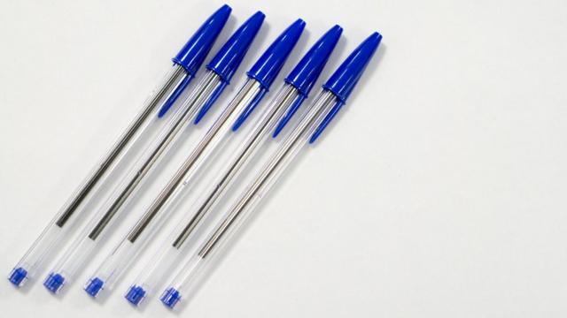Tres bolígrafos, diferentes fabricantes, 2ª mitad del si…