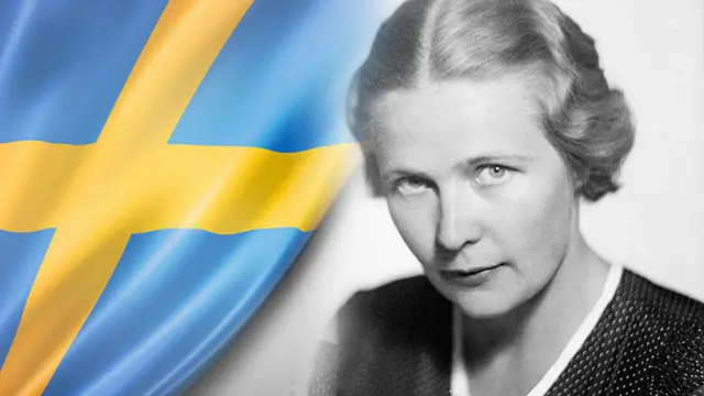 Alva Myrdal (Foto de Jan de Meyere, (1879-1950), número JdM 1802, Stockholmskällan)