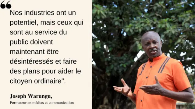 Le journaliste Joseph Warungu suggère de penser aux citoyens ordinaires.