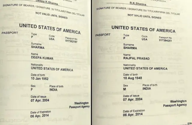 अमरीका द्वारा जारी किये गए पासपोर्ट