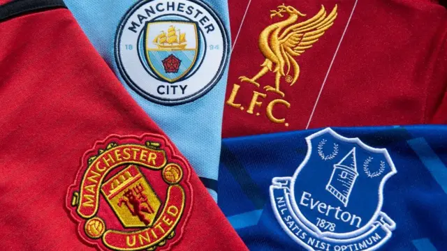 شعارات فرق مانشستر يونايتد، مانشستر سيتي، ليفربول وإيفرتون