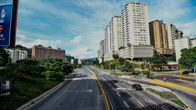 Prado del Este vacío durante la huelga de 48 horas.